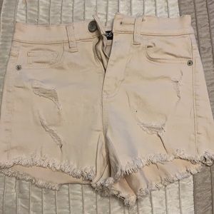 Pink jean shorts